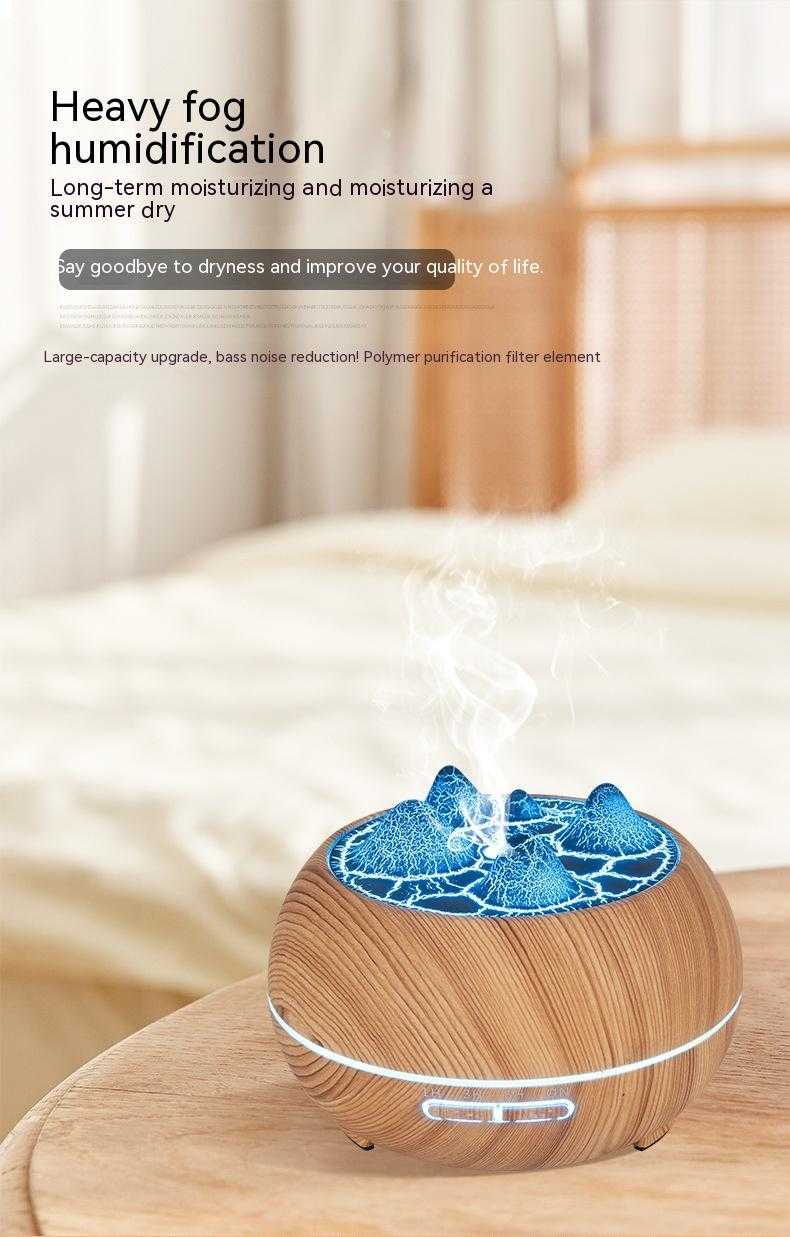 Atmosphere Flame Mountain Wood Grain HumidifierRozalRetail®0Product information: Power type: USB Noise: 36-45dB Shape: round Rated Power: 2(W) Operation mode: Remote control Applicable area: 10-20 square meters Function: anioAtmosphere Flame Mountain Wood Grain Humidifier