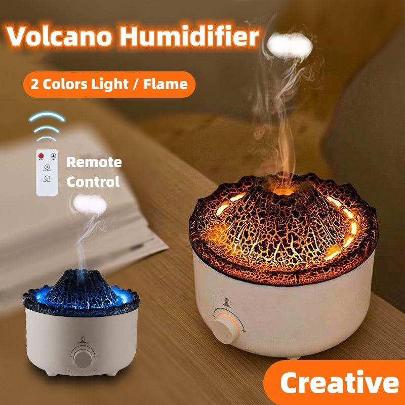 SimFlame Volcano HumidifierRozalRetail®0Overview:


 1. Simulated flame light——Orange and blue light,create romantic and warm atmosphere.
 
 2. Aroma diffuser——Can be added essential oil,spread pleasing frSimFlame Volcano Humidifier