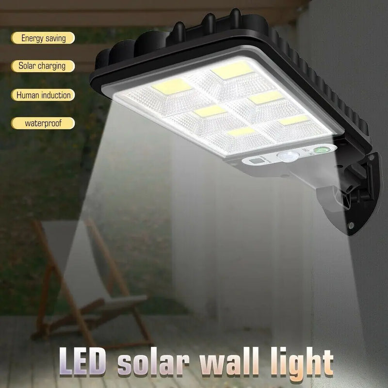 600W LED Solar Wall Light Motion Sensor Outdoor Garden Security Street Yard Lamp