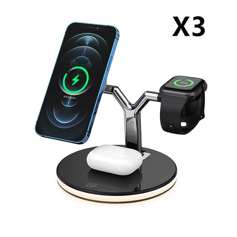 Compatible with Apple, 3 In 1 Magnetic Wireless Charger 15W Fast Charging Station For Magsafe Chargers