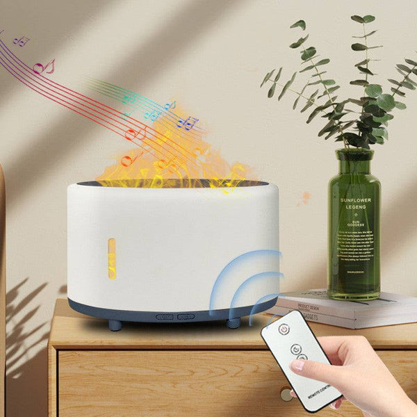 Camping Bluetooth Music Flame HumidifierRozalRetail®0Product information: 
Power supply mode: plug-in type Functions: aromatherapy, atomizer, lighting, others Oval: noise Water tank capacity: 0.5L and below Color: whitCamping Bluetooth Music Flame Humidifier