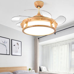 Japanese Style Household Invisible Silent Fan Lamp