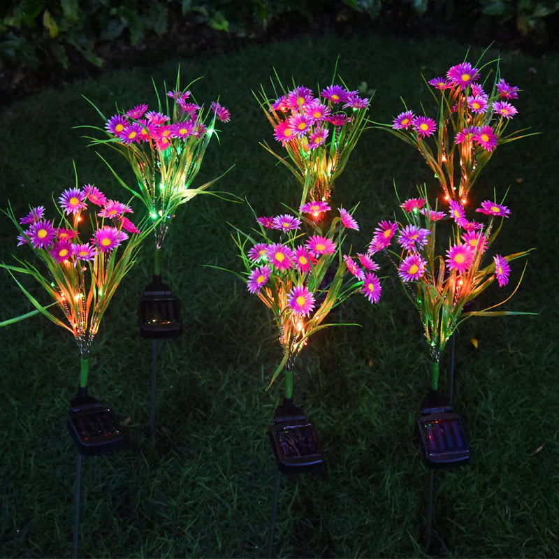 Solar Garden Lights LED Flower Stake Lamp Outdoor Yard Waterproof Patio Decor